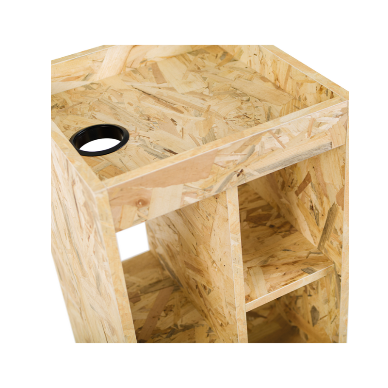 MENIR Chariot de coloration et de rangement pour salon de coiffure - support sèche-cheveux intégré - chariot salon de coiffure - chariot de rangement et coloration - mobilier coiffure - meuble coiffure - malys equipements