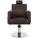 RAY Fauteuil Barbier et de Maquillage - marron face - Malys Equipements