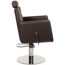 RAY Fauteuil Barbier et de Maquillage - marron latéral - Malys Equipements