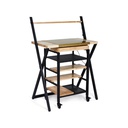 Table_de_travail_IRIS_avec_chariot2_mobilier barbier - meuble barbier - mobilier barbershop-malys_equipements