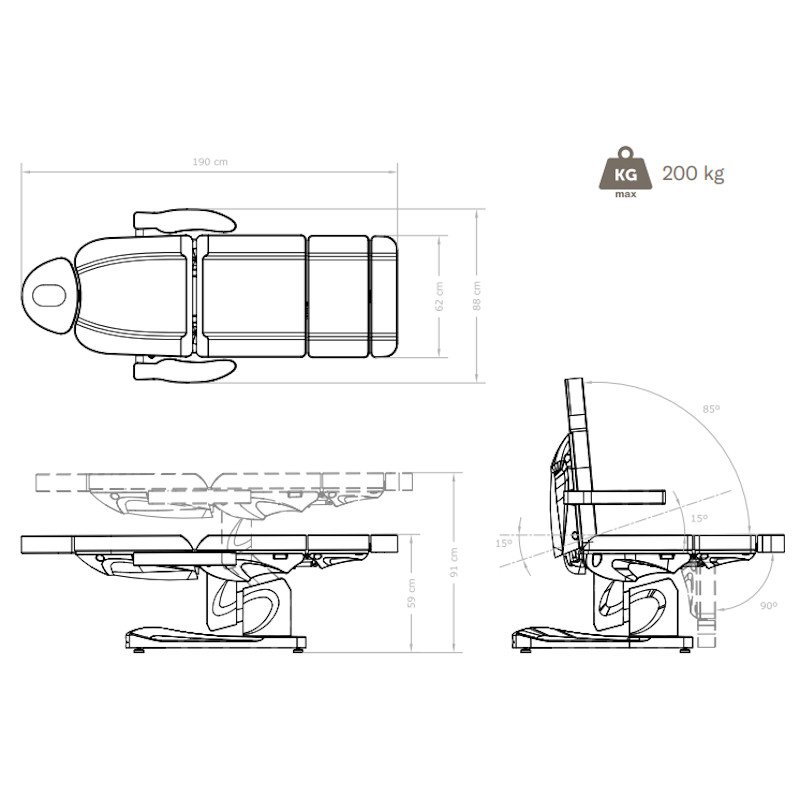 MIZAR Fauteuil d'Esthétique Électrique