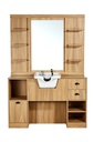 OKE 2BR Barber Dressing Table - Light wood