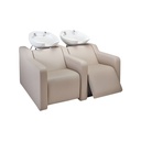 ALBA SOFA RELAX VIBROMASSAGE Vassoio shampoo 2 posti  (Colore del lavabo: Bianco, Couleur de revêtement: P3 - Crème)