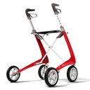 Déambulateur Rollator Carbon Ultralight Rouge angle arriere 2 - Plus Santé