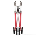 Déambulateur Rollator Carbon Ultralight Rouge plié - Plus Santé