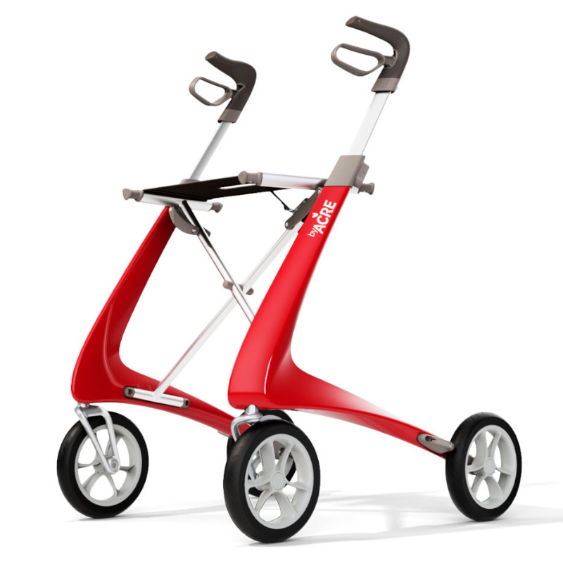 Déambulateur Rollator Carbon Ultralight Rouge - Plus Santé