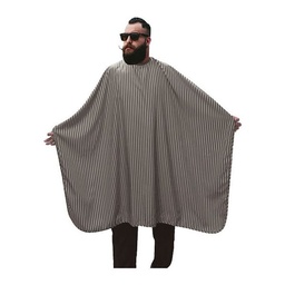 [JS_CAJ1] JACQUES Cape de coiffure (Couleur cape: Grise à rayures blanches)