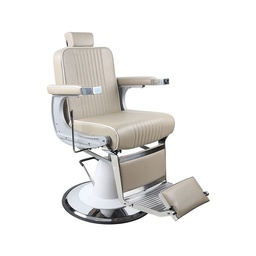 Poltrona da barbiere color crema ORLEANS