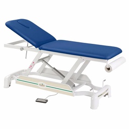 [C3513M44T13-41] C3513 Tavolo elettrico con 2 piani Ecoposturali e 1 sgabello GRATIS (Colori del rivestimento: 41 Bianco, Telaio: M44 62x188cm, Poggiatesta: T13)