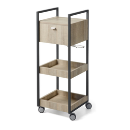 [TK-405006-L49] RIKU Meuble de rangement sur roulettes (Couleurs stratifiés: L49 - Chêne)