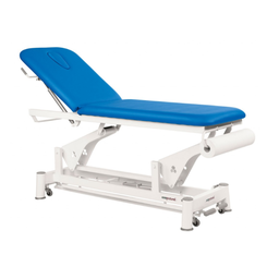 [C5552M44T13-41] C5552 Tavolo elettrico con 2 piani Ecoposturali e 1 sgabello GRATIS (Colori del rivestimento: 41 Bianco, Telaio: M44 62x188cm, Poggiatesta: T13)