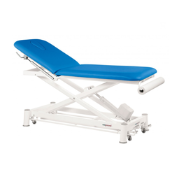 [C7552M44T13-41] C7552 Electric table with 2 Ecopostural surfaces and 1 stool FREE (Coating colors: 41 White, Chassis: M44 62x188 cm, Headrest: T13)