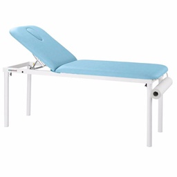 [C4520M44T13-41] C4520 Table fixe 2 plans Ecopostural (Couleurs revêtement: 41 Blanc, Chassis: M44  62x188 cm, Têtière: T13)