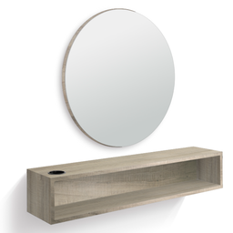 [TK-404011-L49] BOLA Toeletta da parete (Colori laminati: PL49 - Rovere)
