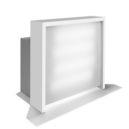 [KR-K657-WHG-LED] Caja de recepción ADORE (Color laminado: Blanco brillante, Fachada del fondo de recepción: Iluminación LED)