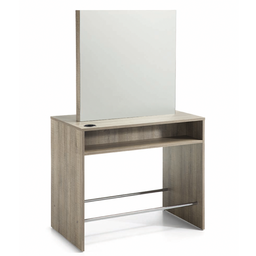 [TK-404006-L49-SANSPRISE] KENSI 2S Centrale kaptafel voor 2 personen (Laminaatkleuren: PL49 - eiken, Double Electrical Outlet - Land: Zonder begeleiding)