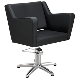 [MRP-ANOUKB-F] ANOUK BLACK Fauteuil coiffure (Base Fauteuil coiffure: Base étoile inox, Couleur de revêtement: Noir)