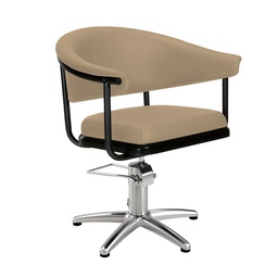 [MRP-LYRABE-F] LYRA BE TAUPE Hairdressing chair (Hairdressing chair base: inox star base, Coating color: Standard Cream)