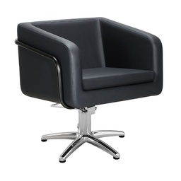 [MRP-EGANB-F] EGAN B Friseurstuhl (Friseur -Sesselbasis: inoxsternbasis, Beschichtung: Noir)