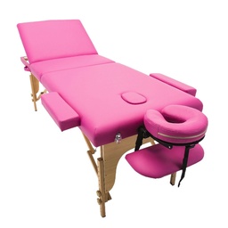 [MIA60FU] MIA Wooden Folding Table - Black (Dimensions: 186x60 cm, Color: Fuschia)