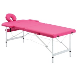 [AVA60FU] AVA Aluminum Folding Table - Black (Dimensions: 186x60 cm, Color: Fuschia)