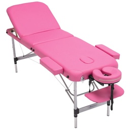 [ELLA60FU] ELLA Aluminum Folding Table - Black (Dimensions: 186x60 cm, Color: Fuschia)