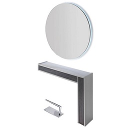 [AGV-470300-901] WILMA RONDE DX Kaptafel (LED verlichting: Zonder LED, Paneelkleur: 901 - Clear Oak)
