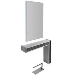 [AGV-470100-901] WILMA RECTANGLE DX Dressing table (Led lighting: Without LED, Panel color: 901 - Rovere Chiaro)