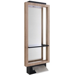 [358200-901-011] FELIZIA Kaptafel voor wandmontage (Tabletkleuren: 011 - Bianco, LED verlichting: Zonder LED, Paneelkleur: 901 - Clear Oak)