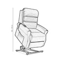 BELLAMY Fauteuil Releveur - dimensions - Plus Santé