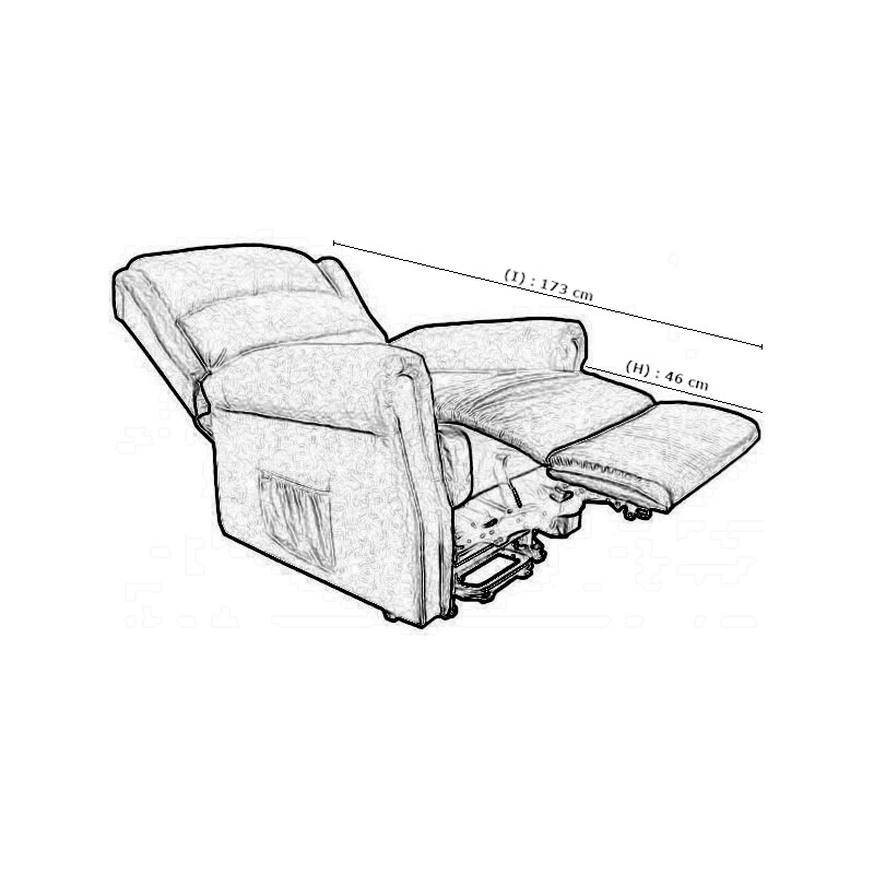 BELLAMY Fauteuil Releveur - dimensions 3 - Plus Santé