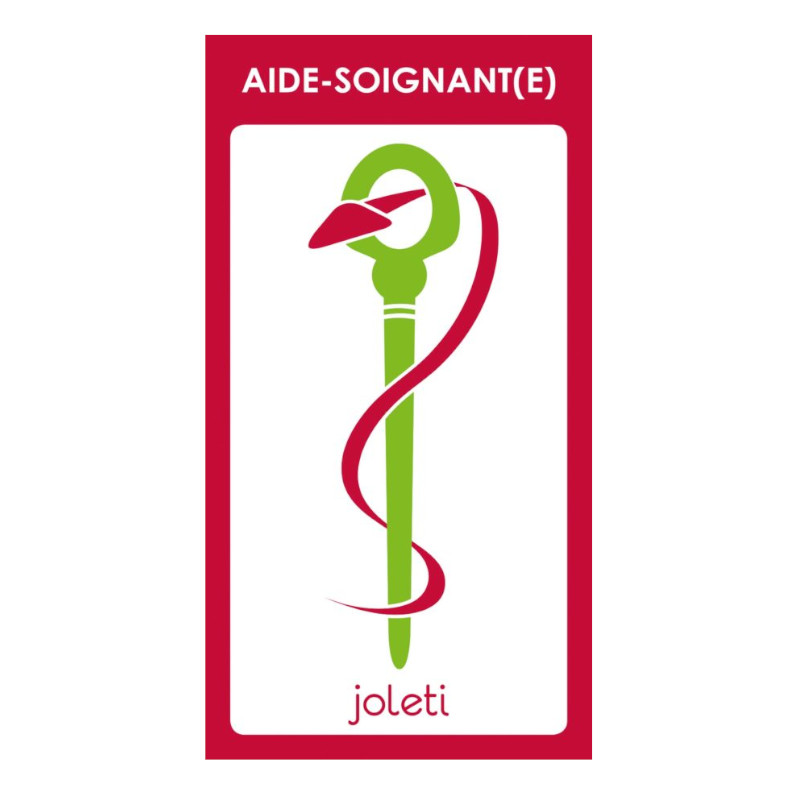 Caducée Aide-soignant(e)- Fixation électrostatique