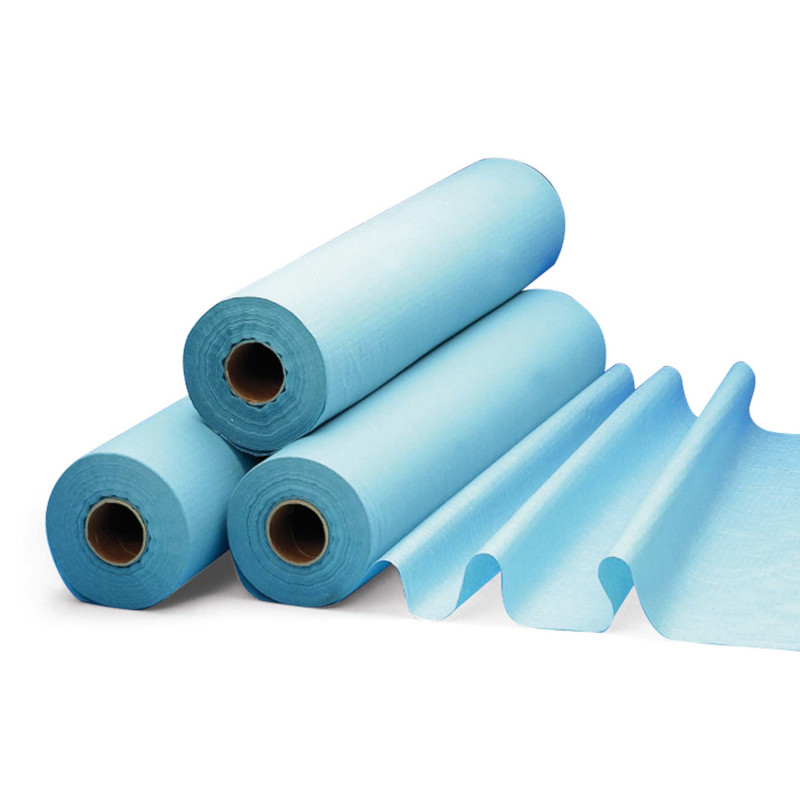 Draps d'examen plastifiés bleus 3- carton de 12 rouleaux - Plus Santé