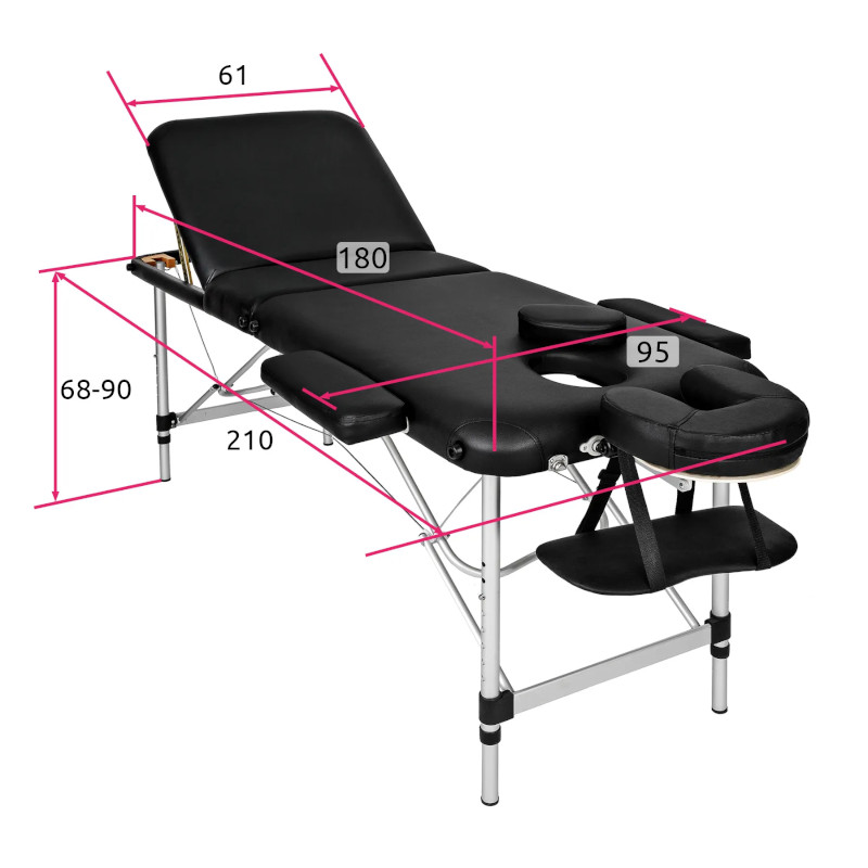 Table Pliante en Aluminium ELLA - Noir