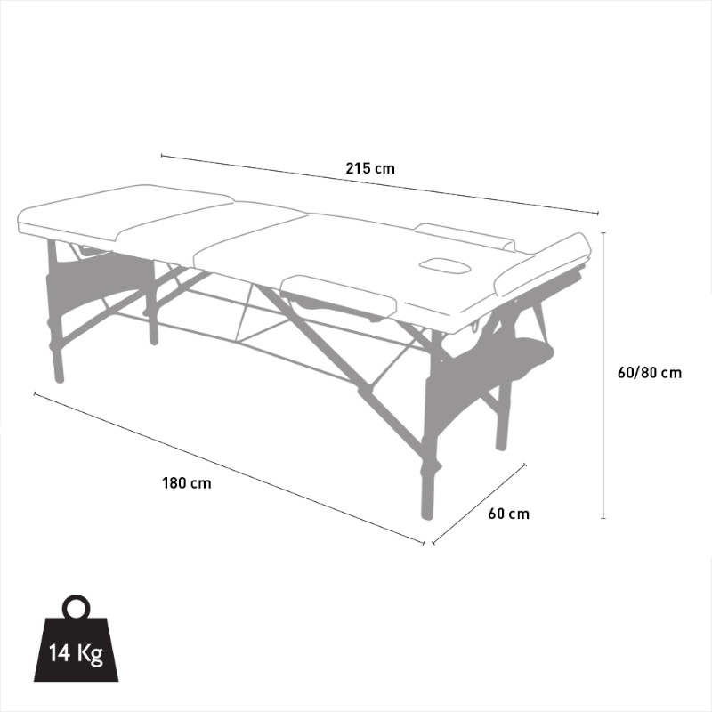 Table Pliante en Bois MIA - Fuschia