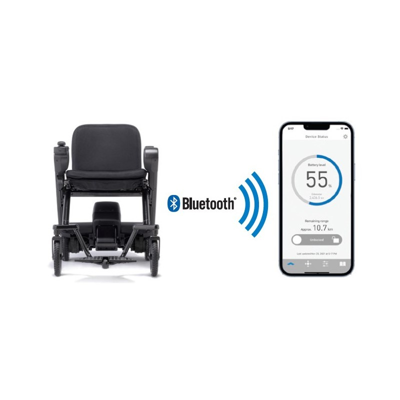 WHILL F Fauteuil Roulant Électrique - Application mobile via Bluetooth pour le pilotage à distance - Plus Santé