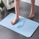 Sortie de bain en diatomite bleue