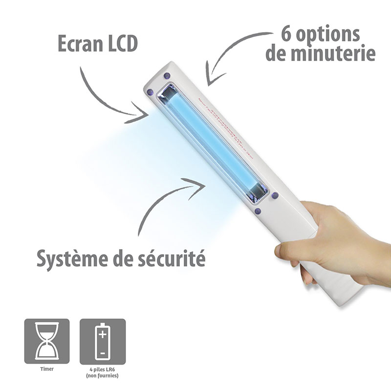 Lampe à désinfection UV portable
