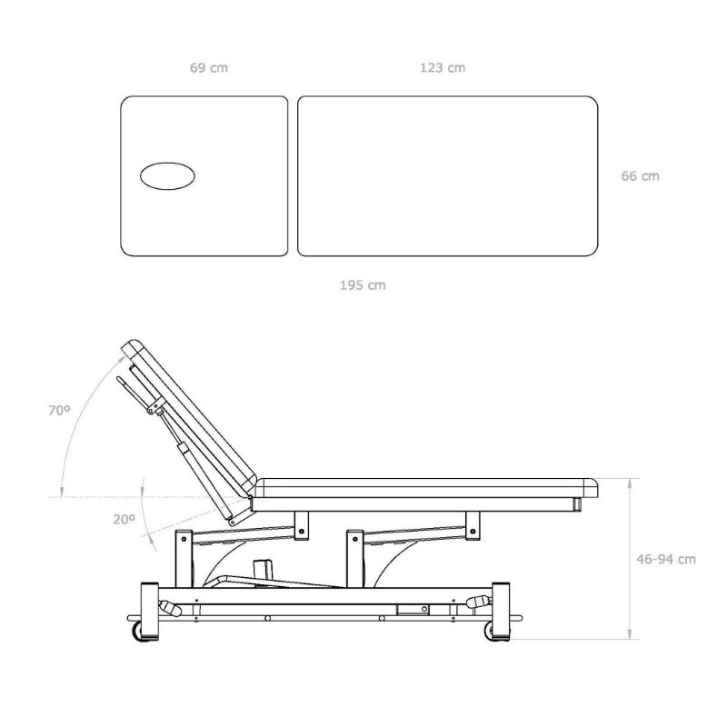 LING PRO Table de kinésithérapie