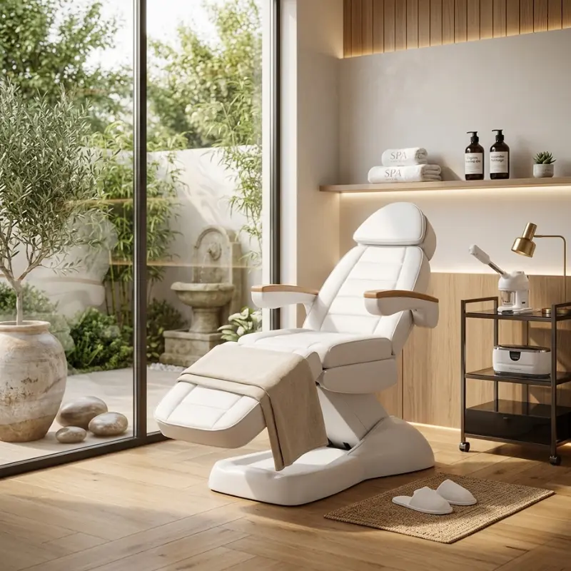 ANOUK Fauteuil coiffure beige clair base ronde noir.webp