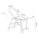 Fauteuil Gynécologique à Hauteur Fixe - dimensions - PLUS SANTE