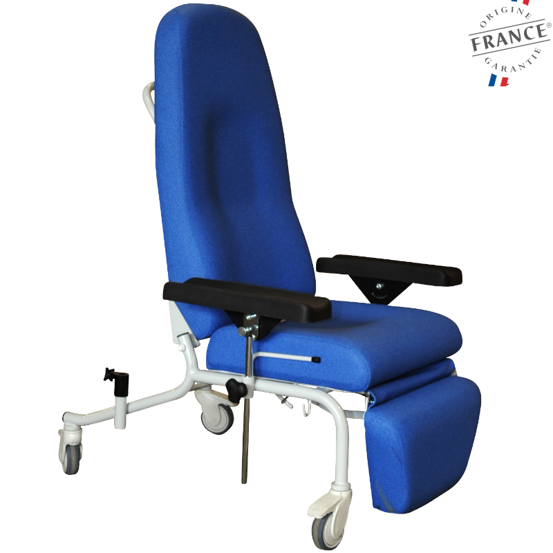 Fauteuil de Prise de Sang CAYEUX - Avec Repose-Jambes - Sur Roulettes