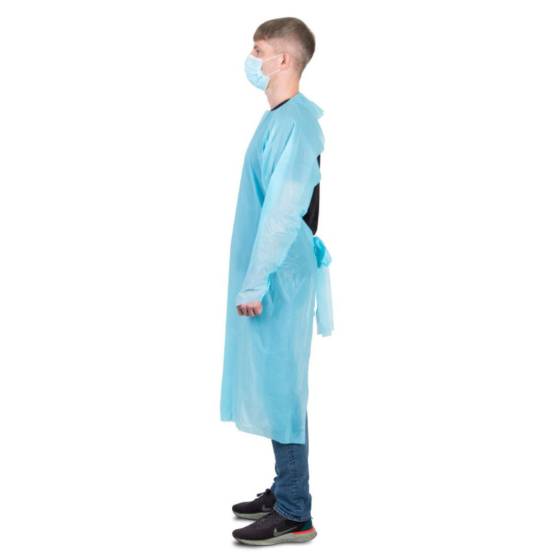 Surblouse de protection imperméable plastifiée en CPE - Plus Santé