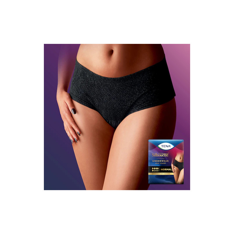 TENA Silhouette Normal Noir Sous-vêtement absorbant élégant 3 - Plus Santé