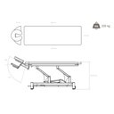 Table de Kinésithérapie Monoplan Électrique VIGOS - dimensions - Plus Santé