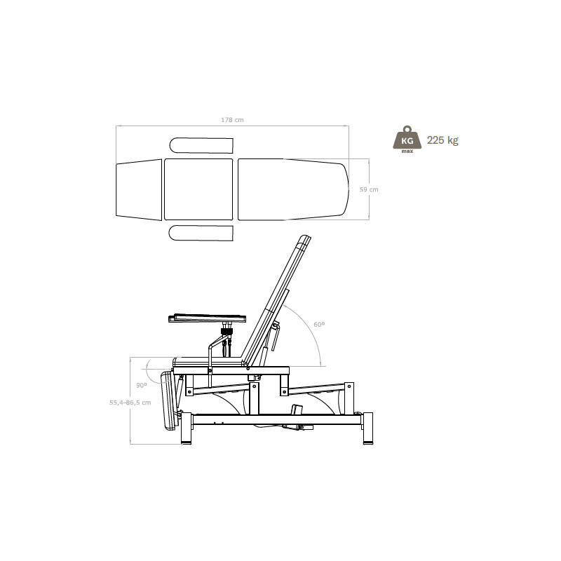 Fauteuil d'Examen Gynécologique Électrique LOVI - Plus Santé