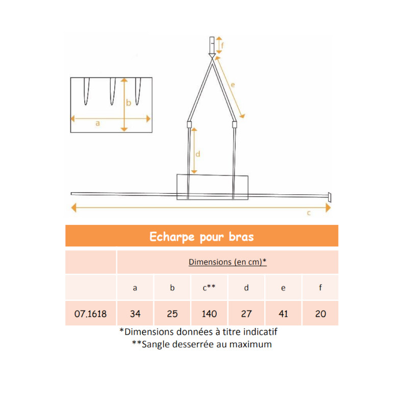 Écharpe d'Immobilisation de Bras AUTO-AGRIPPANTE - mesure - Plus Santé