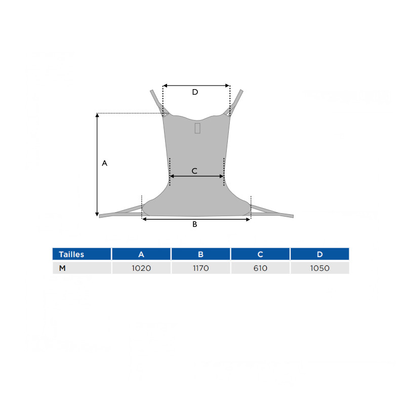 Sangle Universelle Standard - schéma - Plus Santé