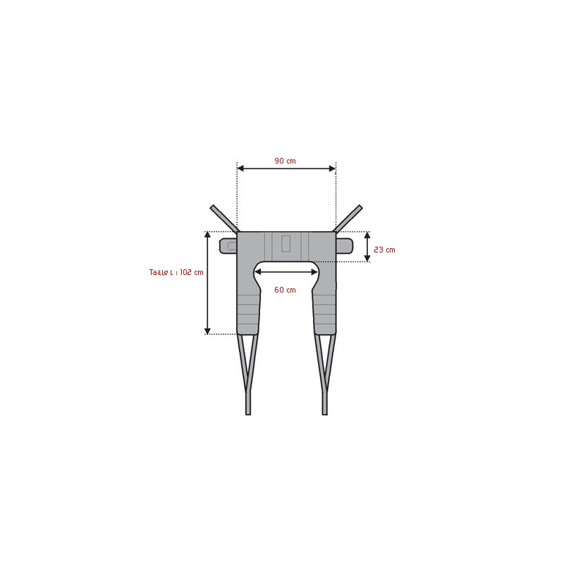 Sangle pour Lève-Personnes de Toilette - mesure - Plus Santé