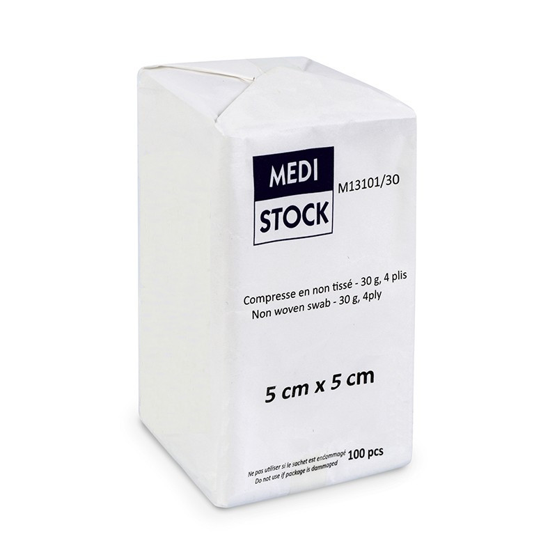 Compresses Medistock Non Stériles 30 g - 5 x 5 cm